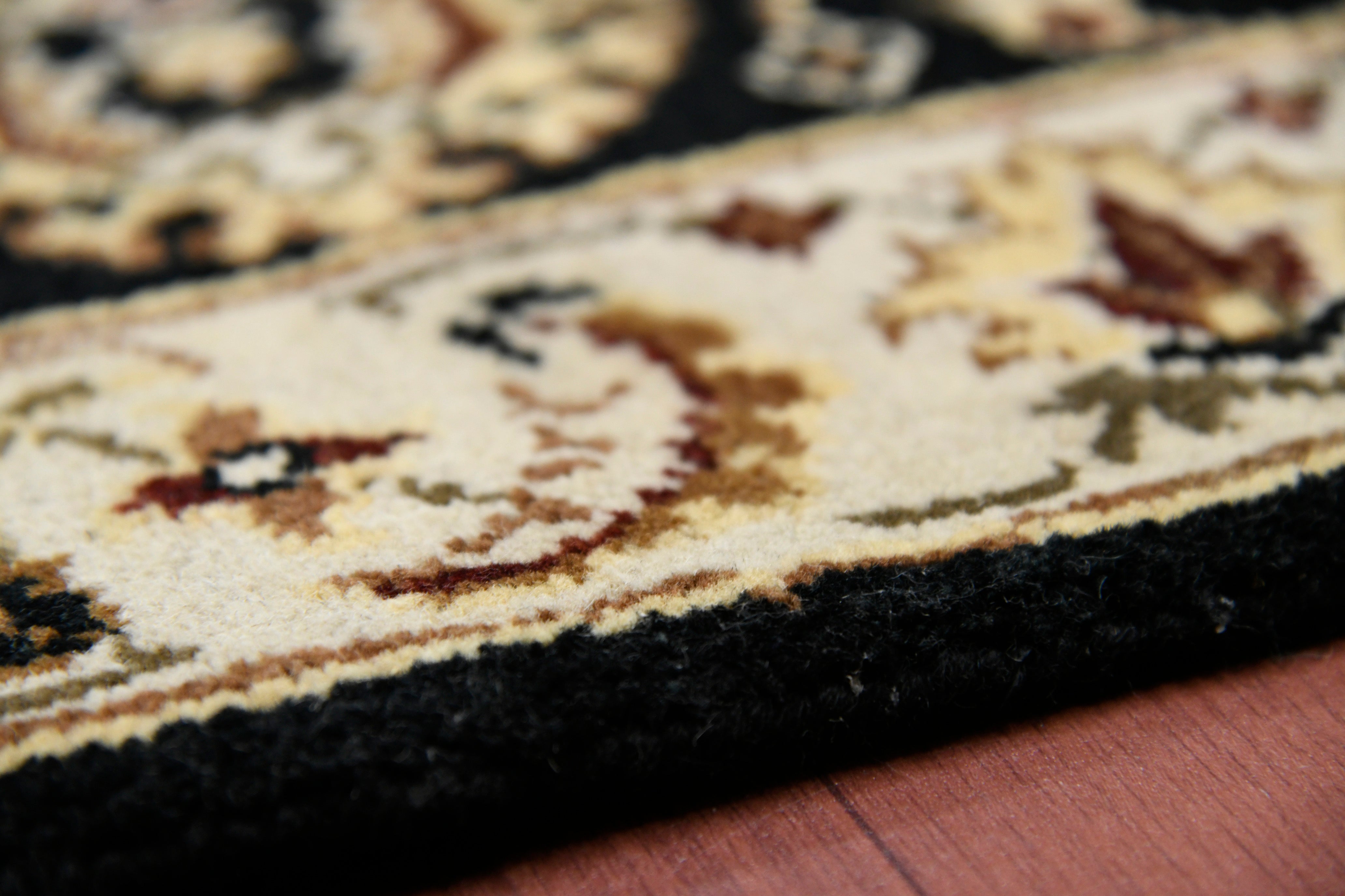 Luxor Classic Pattern Hand Knotted Rectangle Anti-Skid Designer Carpet, Prayer Rug For Office Cabins, Small Living Spaces - 2'X3'