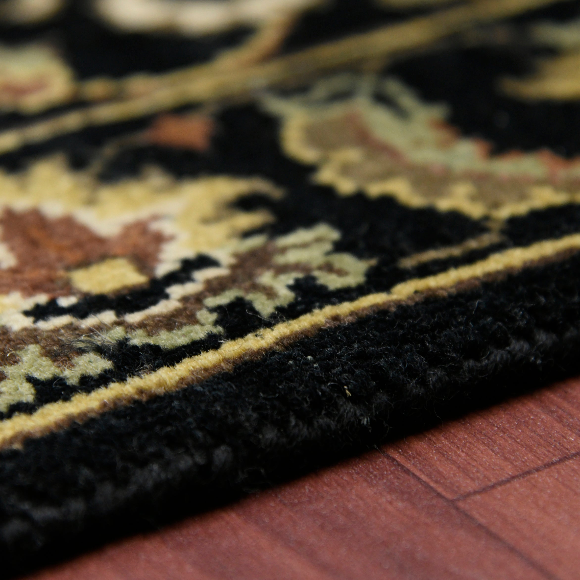 Luxor Classic Pattern Hand Knotted Rectangle Anti-Skid Designer Carpet, Prayer Rug For Office Cabins, Small Living Spaces - 2'X3'