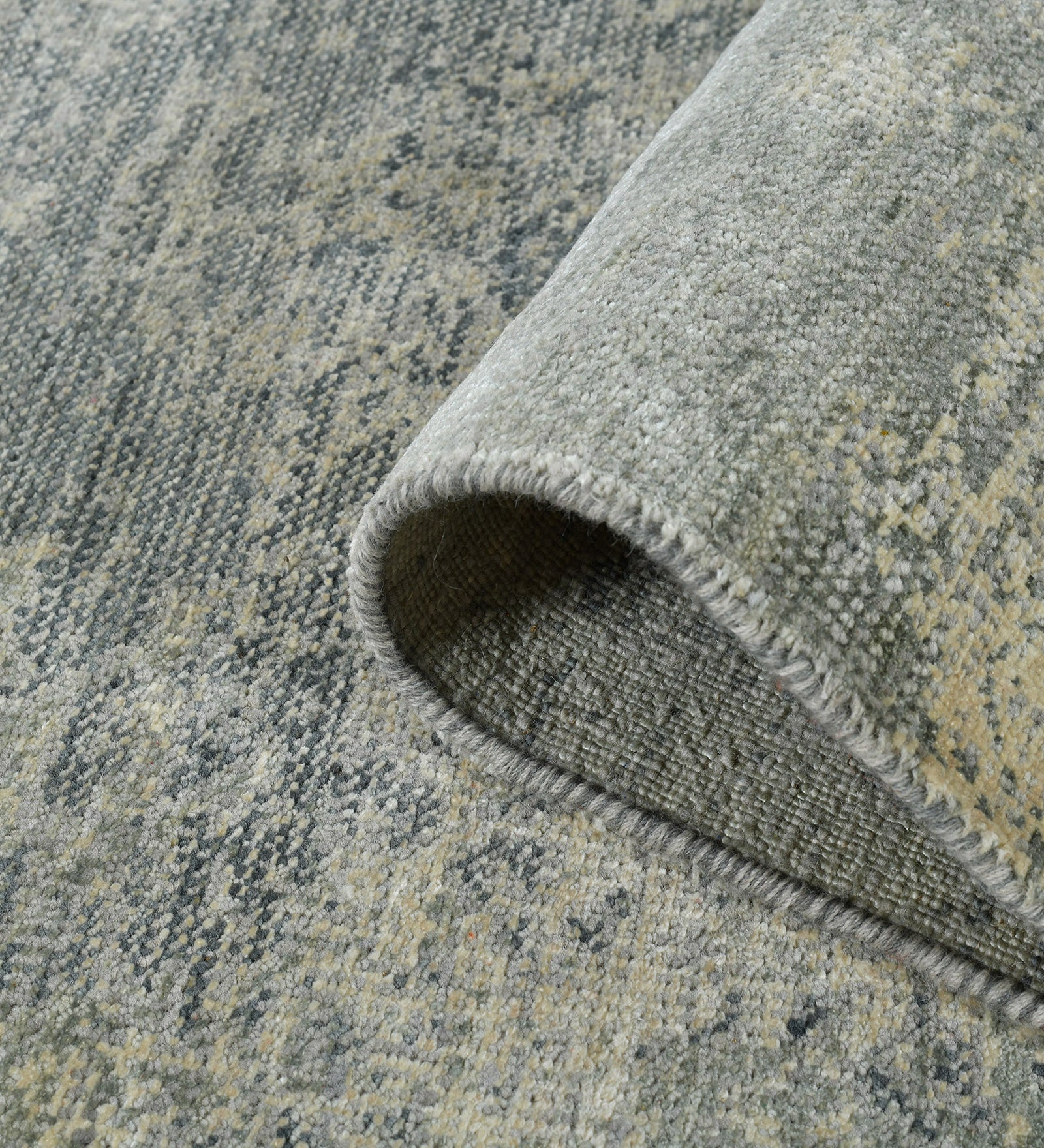 Dazzle Modern Pattern Hand Knotted Rectangle Anti-Skid Designer Carpet, Prayer Rug For Office Cabins, Small Living Spaces - 2'X3'