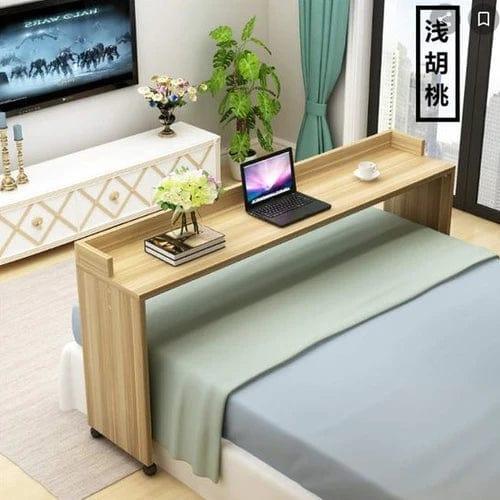 Wooden Overbed Rolling Table for Laptop & Workstation OUCH CART