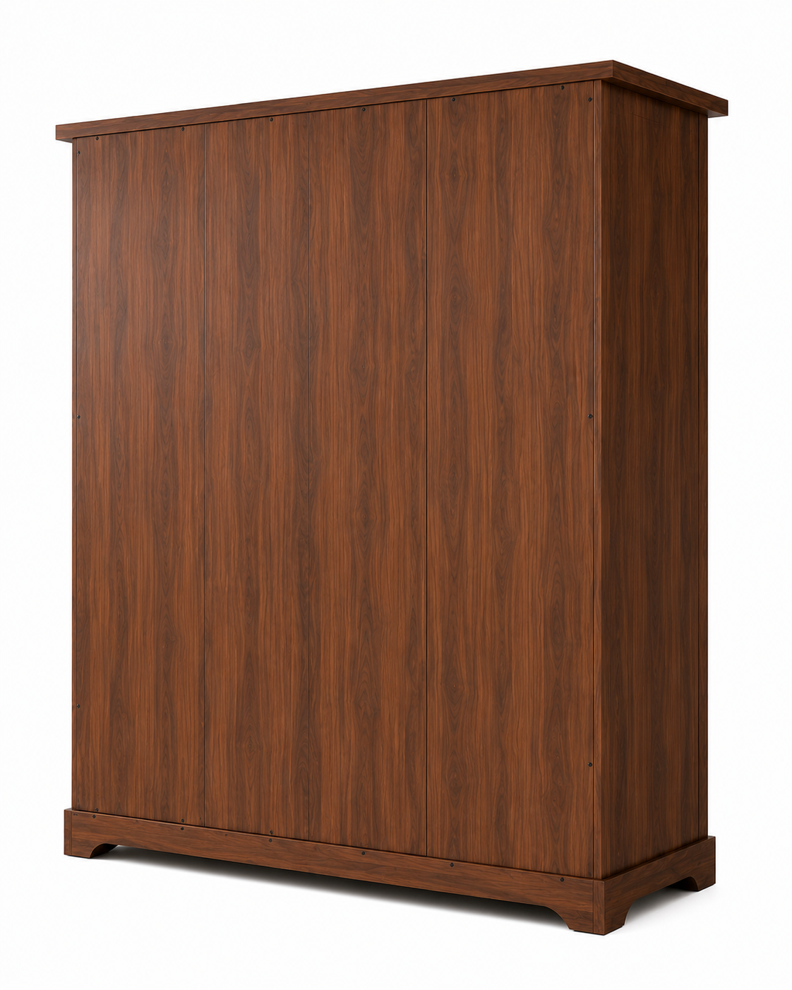 Modern 4 Door Wooden Wardrobe with 6 Storage Drawers