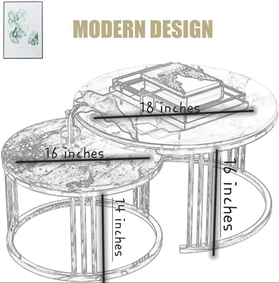 MODERN CENTER NESTING TABLES SET