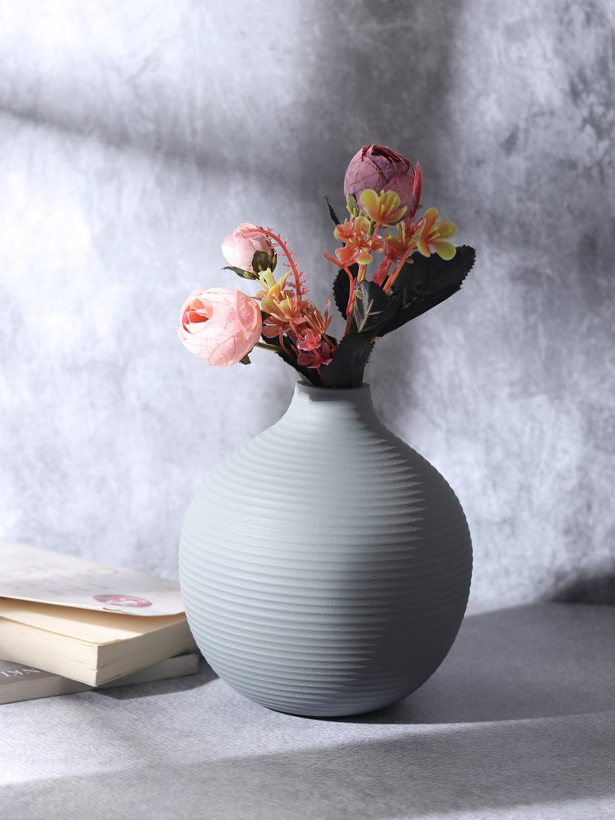 Bella Blue Enamel Vase M.M.I. OVERSEAS