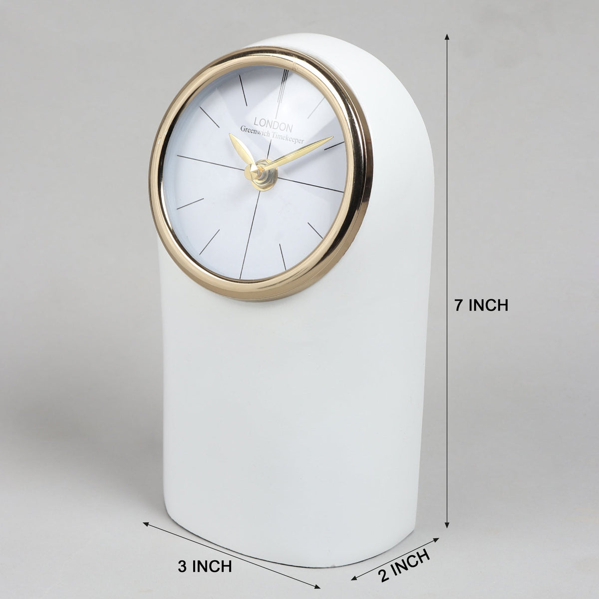 Temporal table clock in White M.M.I. OVERSEAS