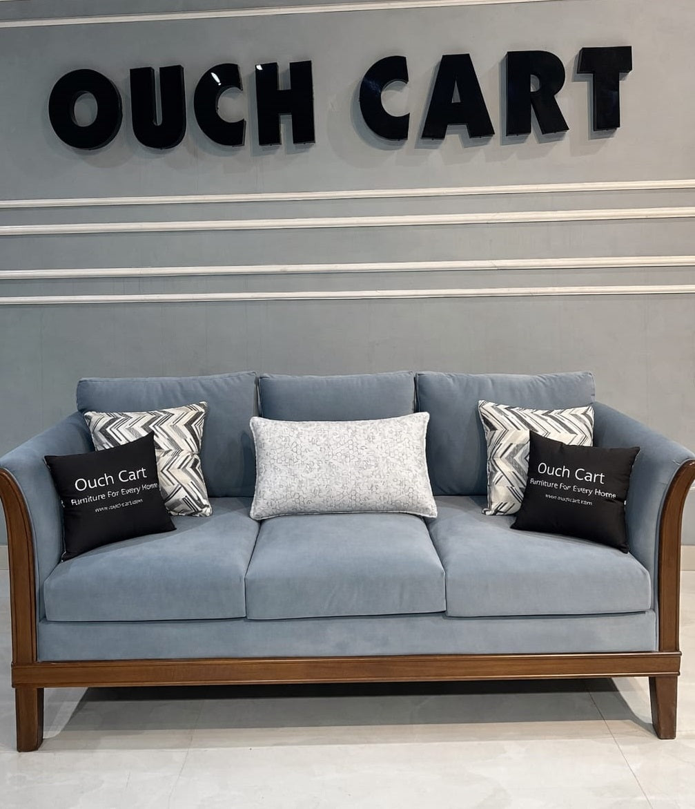 Modern Fabric Sofa Set (3+3 Seater) with Solid Wood Frame | Elegant Living Room Seating