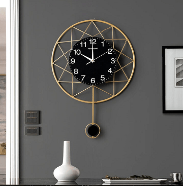 black daimond round wall clock - Ouch Cart