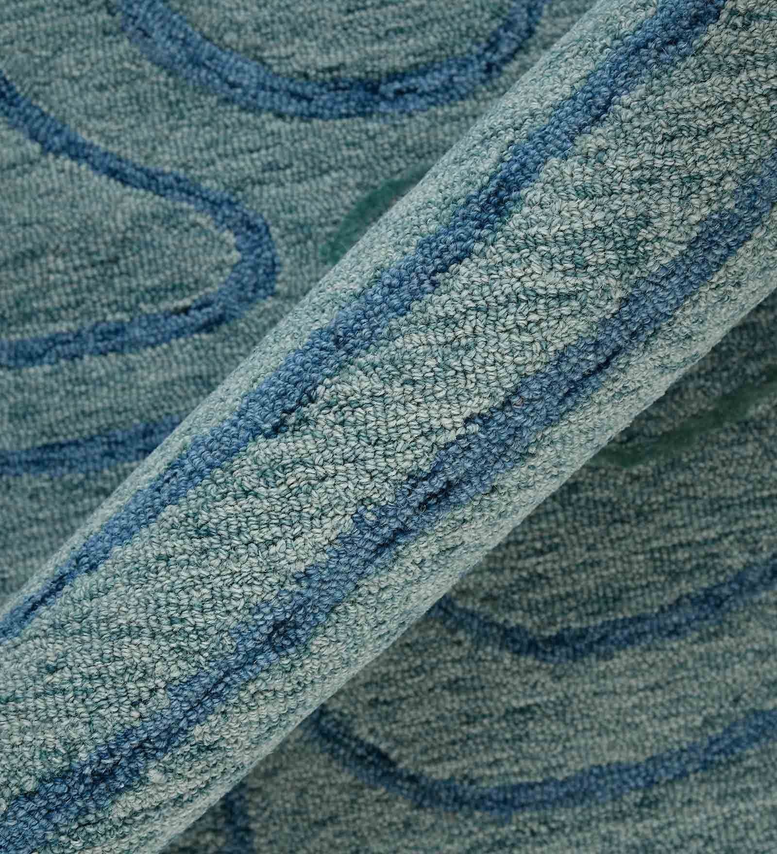 AQUA Wool & Viscose Canyan 8x10 Feet  Hand-Tufted Carpet - Rug