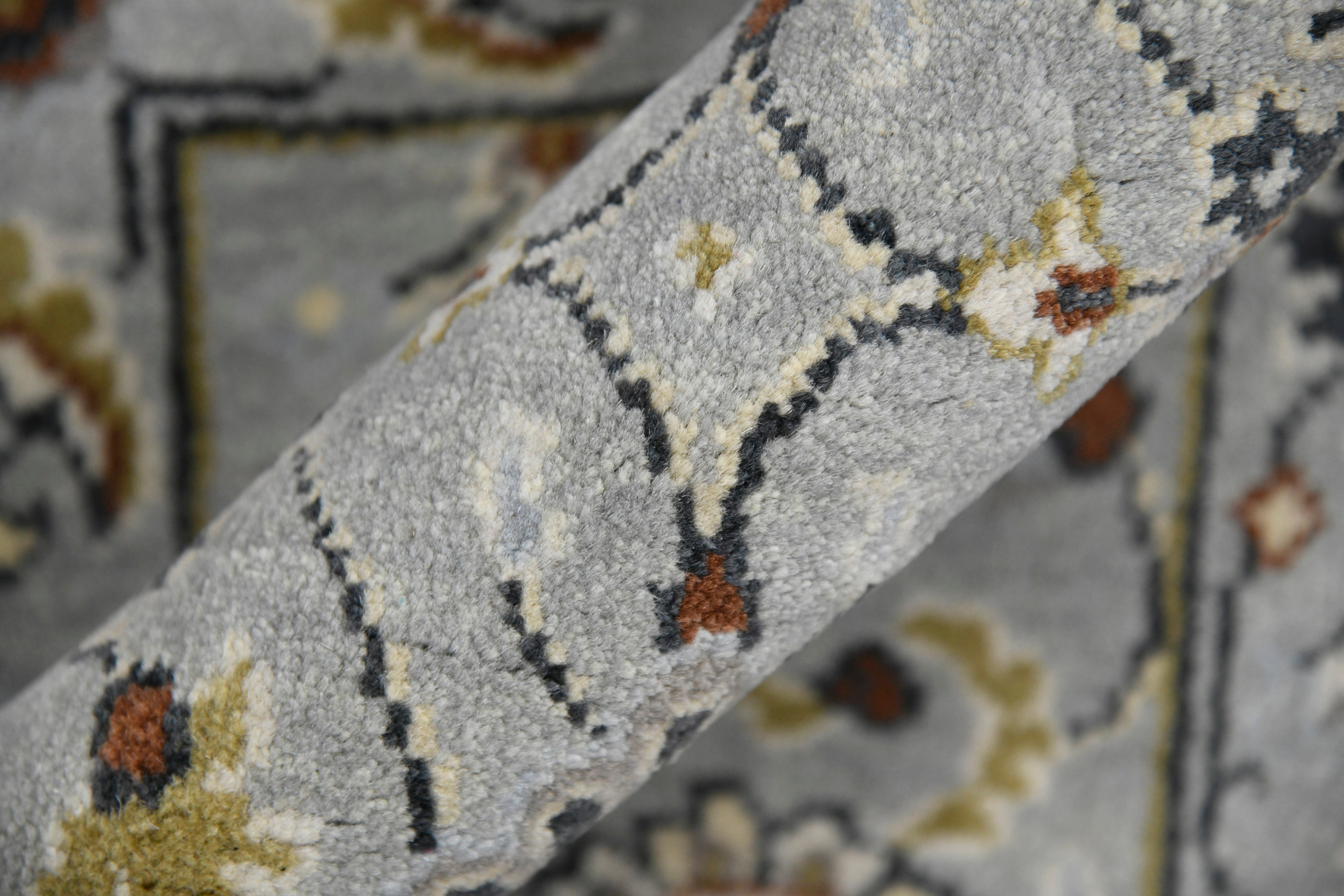 Luxor Classic Pattern Hand Knotted Rectangle Anti-Skid Designer Carpet, Prayer Rug For Office Cabins, Small Living Spaces - 2'X3'