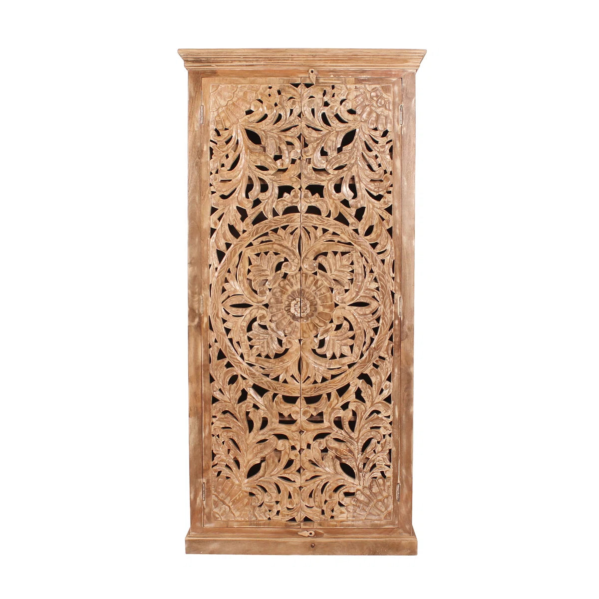 Large Storage Armoire Solid Wood Wardrobe for Bedroom OUCH CART