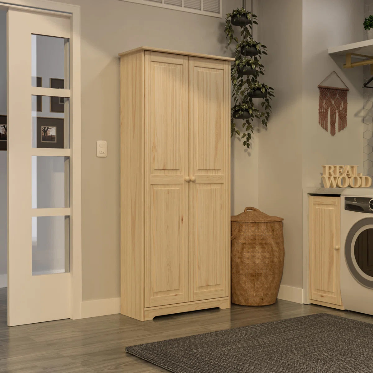 Jadian Freestanding Wardrobe Closet 1.0 4 Shelves 2 Drawers Modern Organization-OUCH CART | Wardrobe