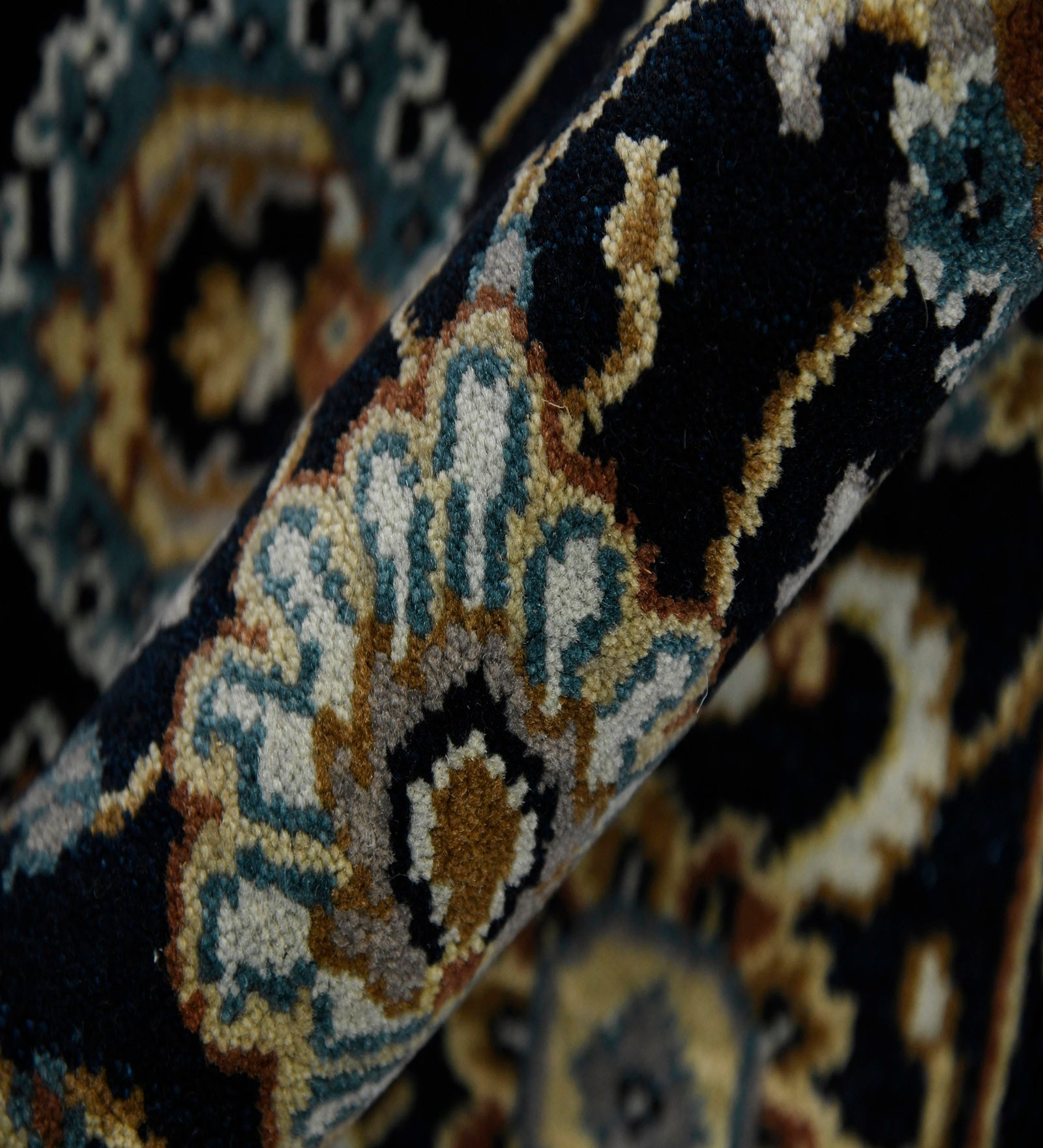 Luxor Classic Pattern Hand Knotted Rectangle Anti-Skid Designer Carpet, Prayer Rug For Office Cabins, Small Living Spaces - 2'X3'