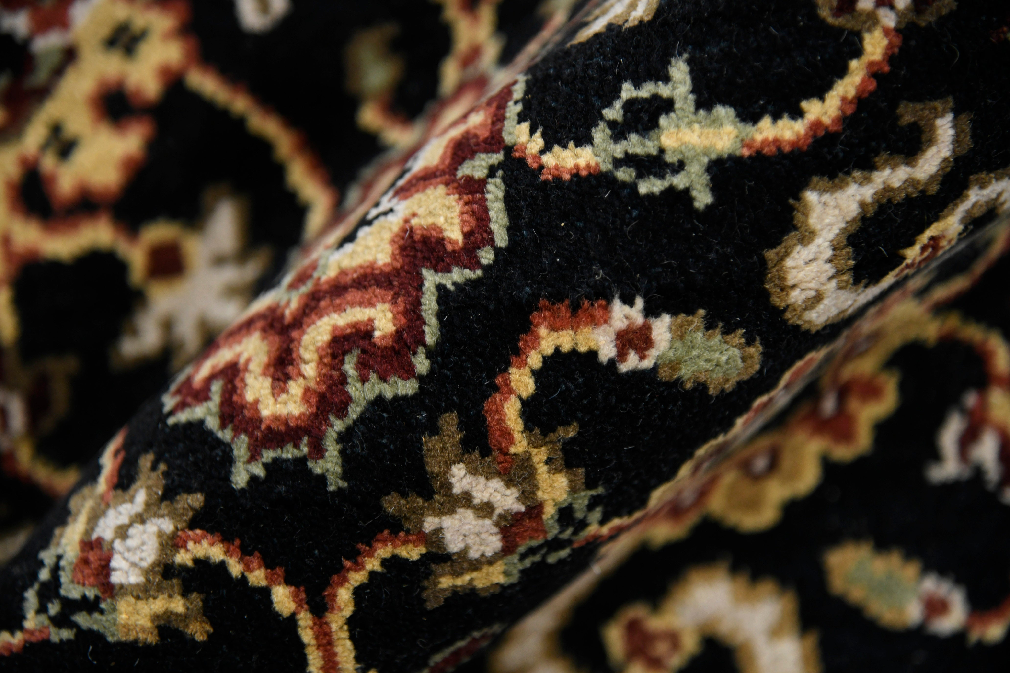 Luxor Classic Pattern Hand Knotted Rectangle Anti-Skid Designer Carpet, Prayer Rug For Office Cabins, Small Living Spaces - 2'X3'