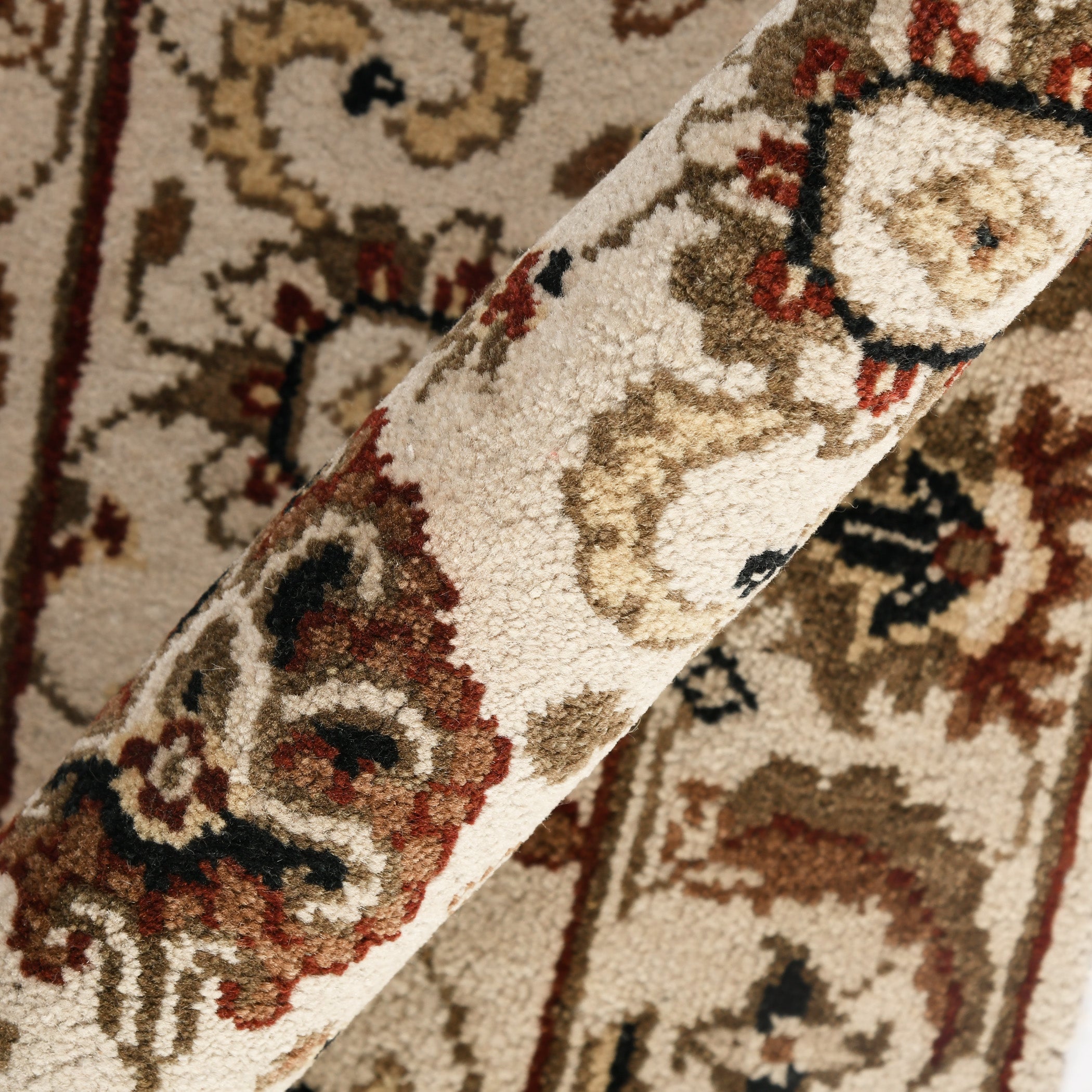 Luxor Classic Pattern Hand Knotted Rectangle Anti-Skid Designer Carpet, Prayer Rug For Office Cabins, Small Living Spaces - 2'X3'