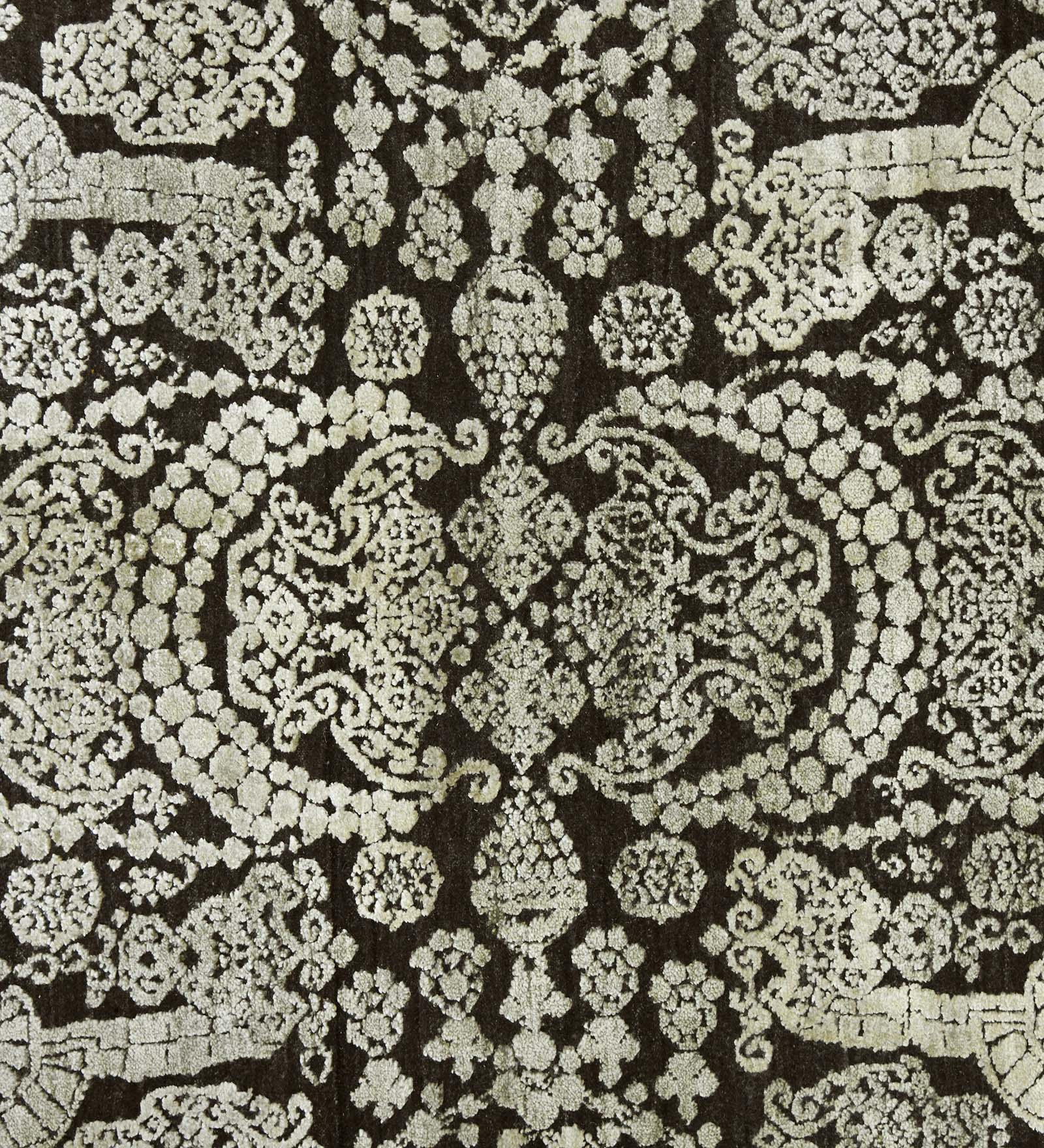 Euphoria Transitional Pattern Hand Knotted Rectangle Anti-Skid Designer Carpet, Prayer Rug For Office Cabins, Small Living Spaces - 2'X3'