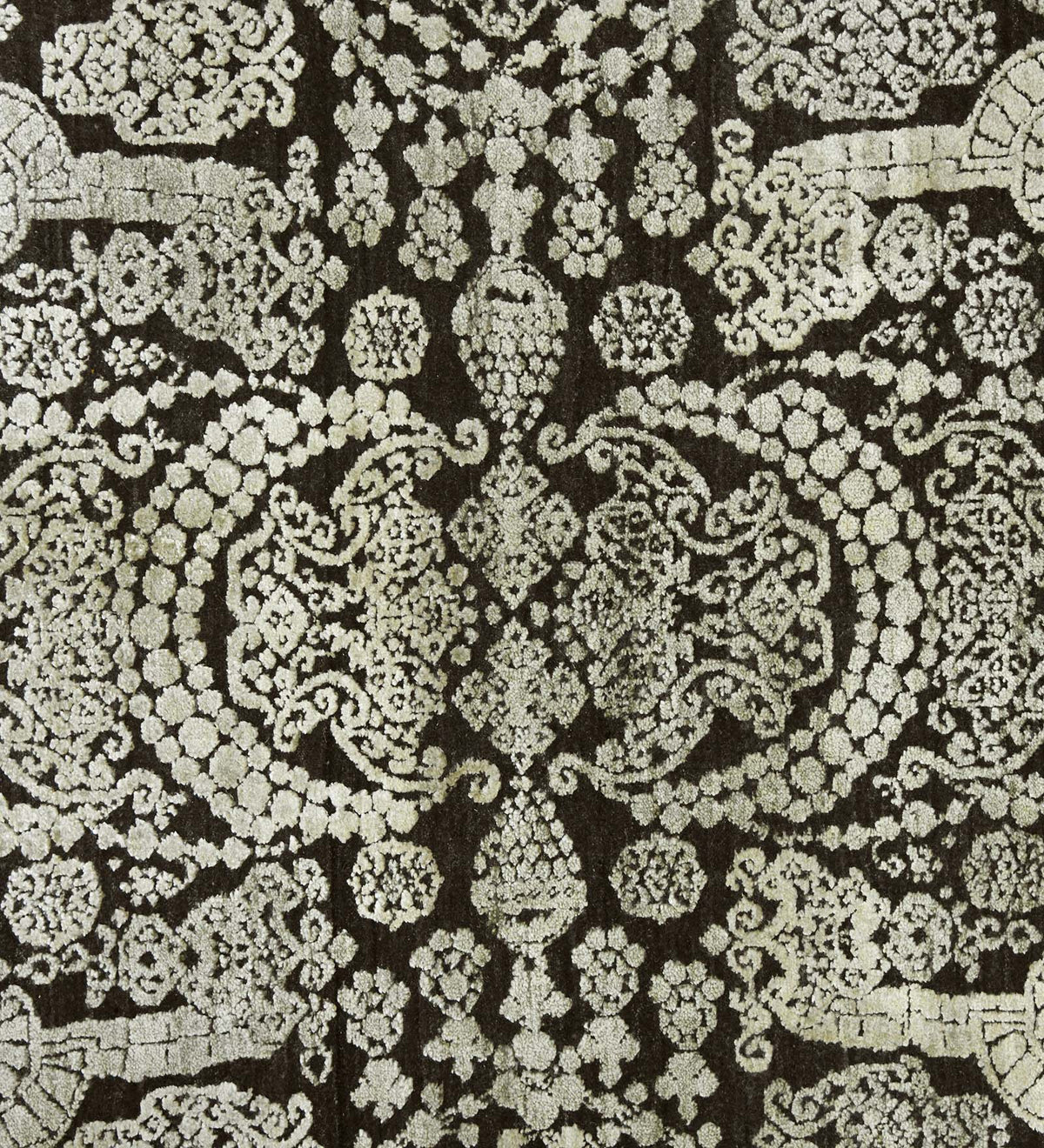 Euphoria Transitional Pattern Hand Knotted Rectangle Anti-Skid Designer Carpet, Prayer Rug For Office Cabins, Small Living Spaces - 2'X3' Saraswati Global
