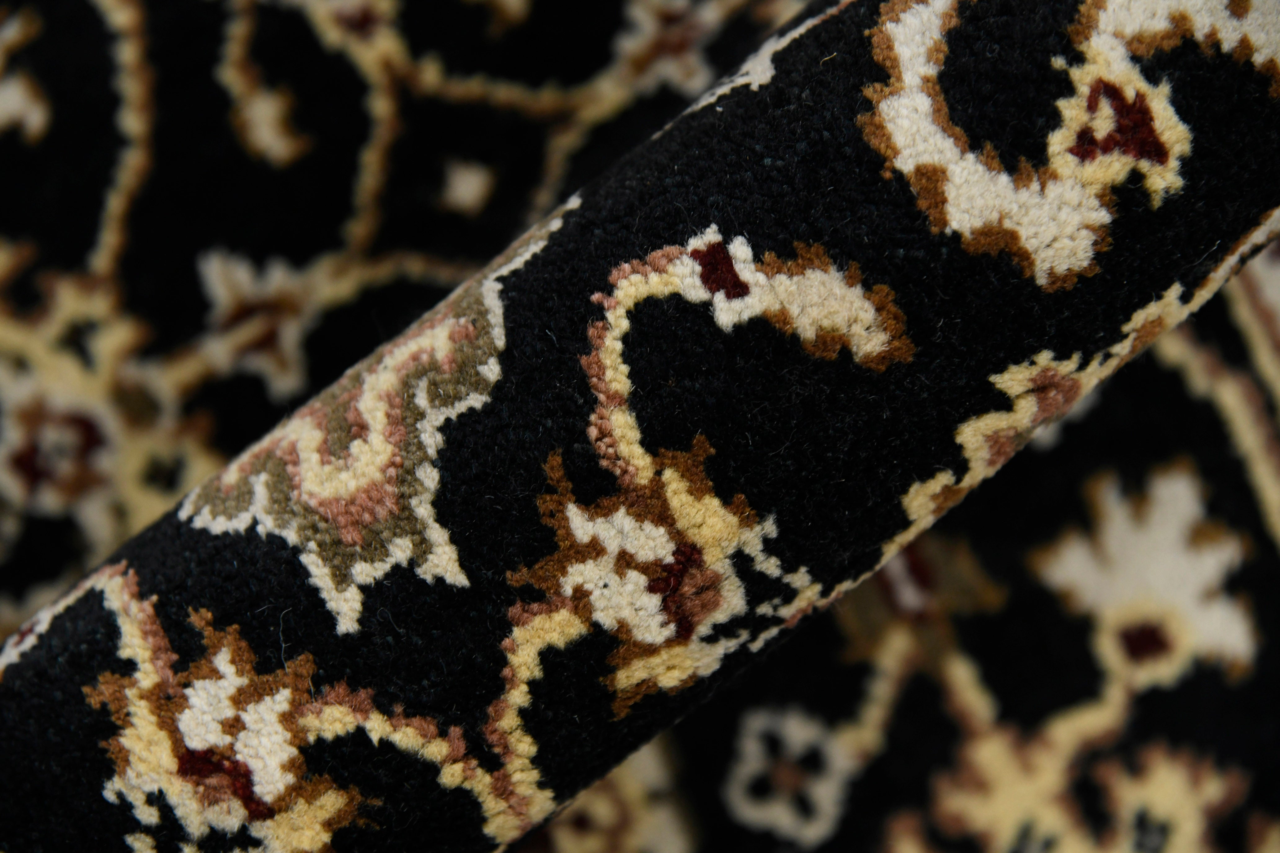 Luxor Classic Pattern Hand Knotted Rectangle Anti-Skid Designer Carpet, Prayer Rug For Office Cabins, Small Living Spaces - 2'X3'