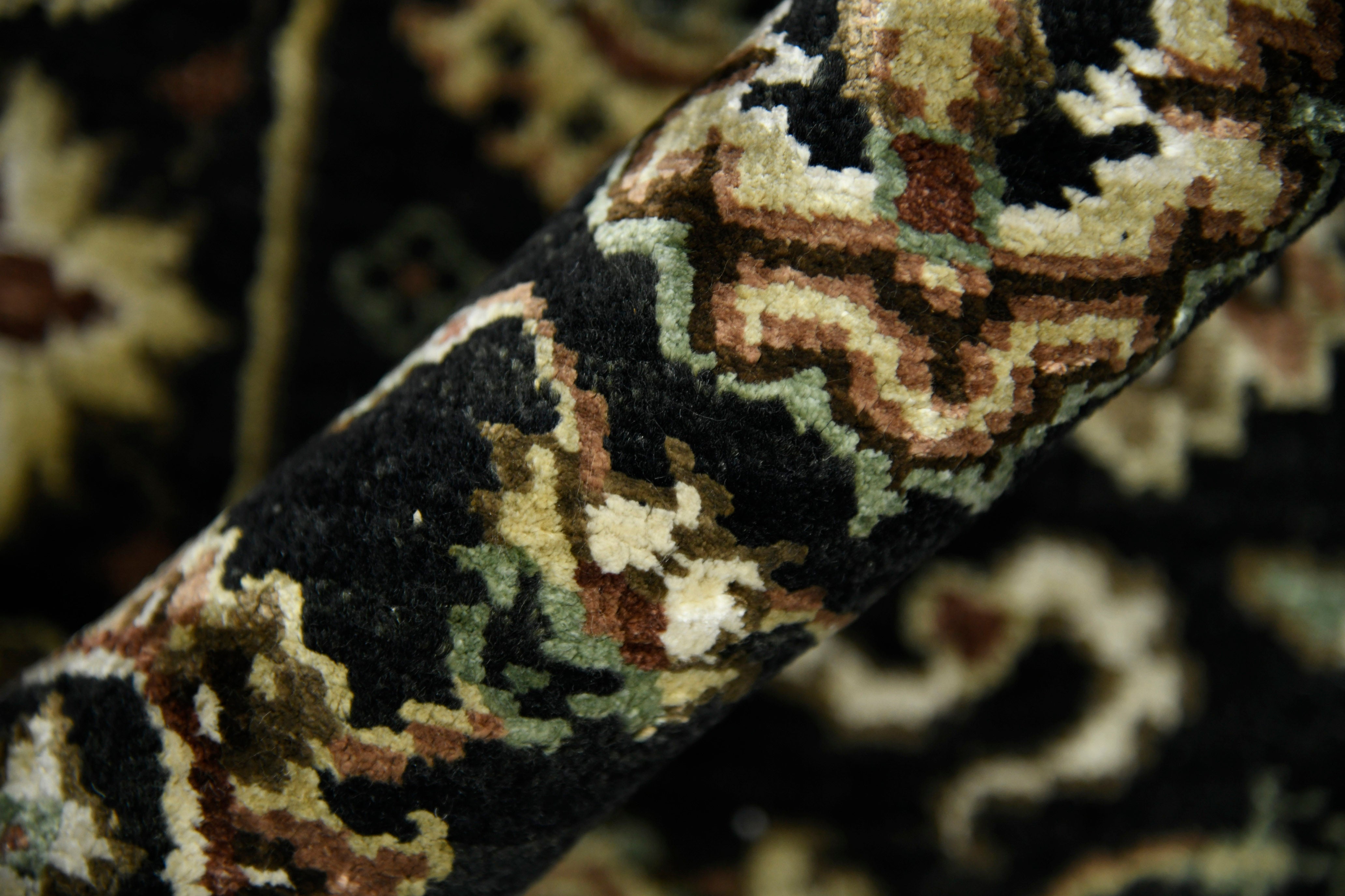 Luxor Classic Pattern Hand Knotted Rectangle Anti-Skid Designer Carpet, Prayer Rug For Office Cabins, Small Living Spaces - 2'X3'