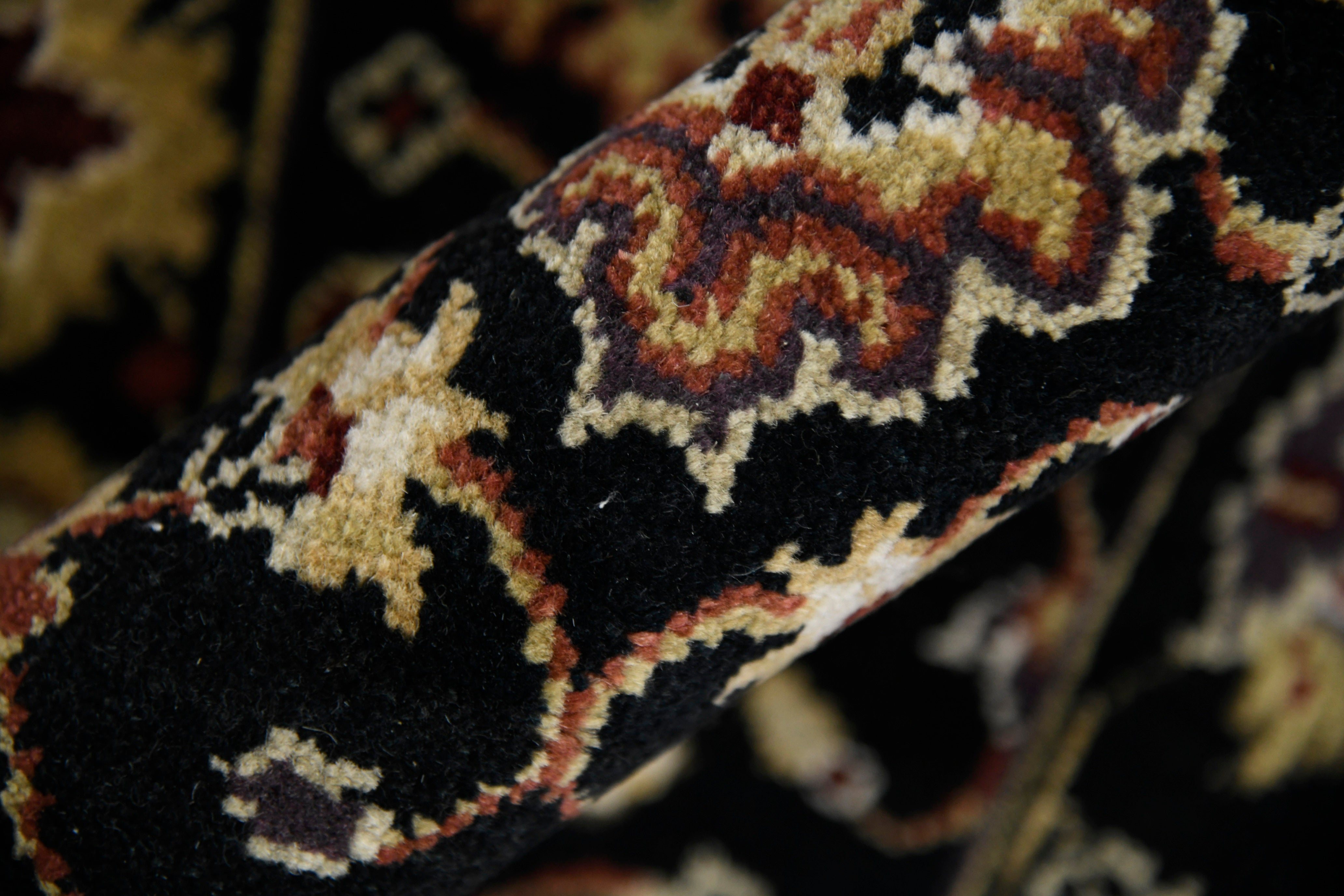 Luxor Classic Pattern Hand Knotted Rectangle Anti-Skid Designer Carpet, Prayer Rug For Office Cabins, Small Living Spaces - 2'X3'