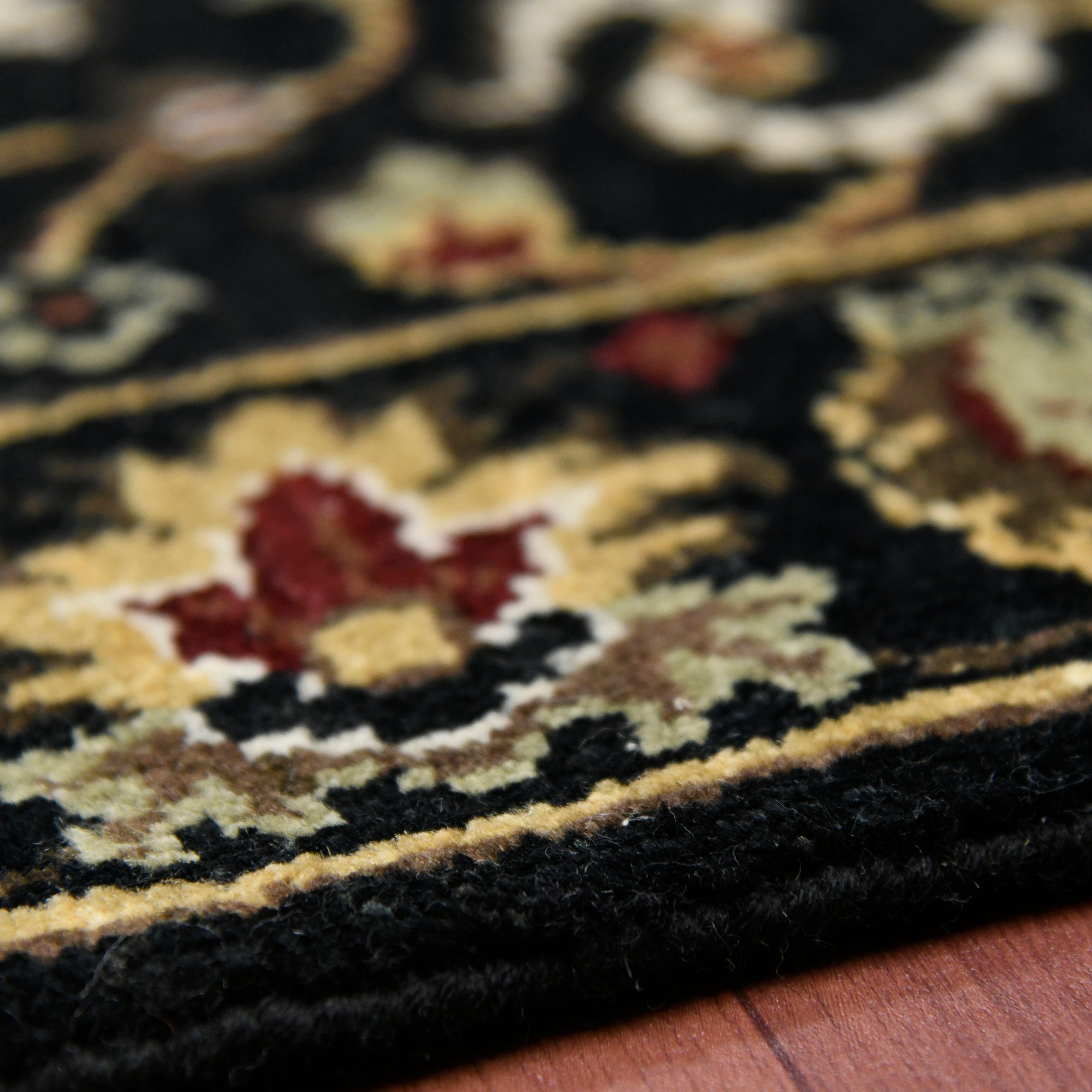 Luxor Classic Pattern Hand Knotted Rectangle Anti-Skid Designer Carpet, Prayer Rug For Office Cabins, Small Living Spaces - 2'X3'