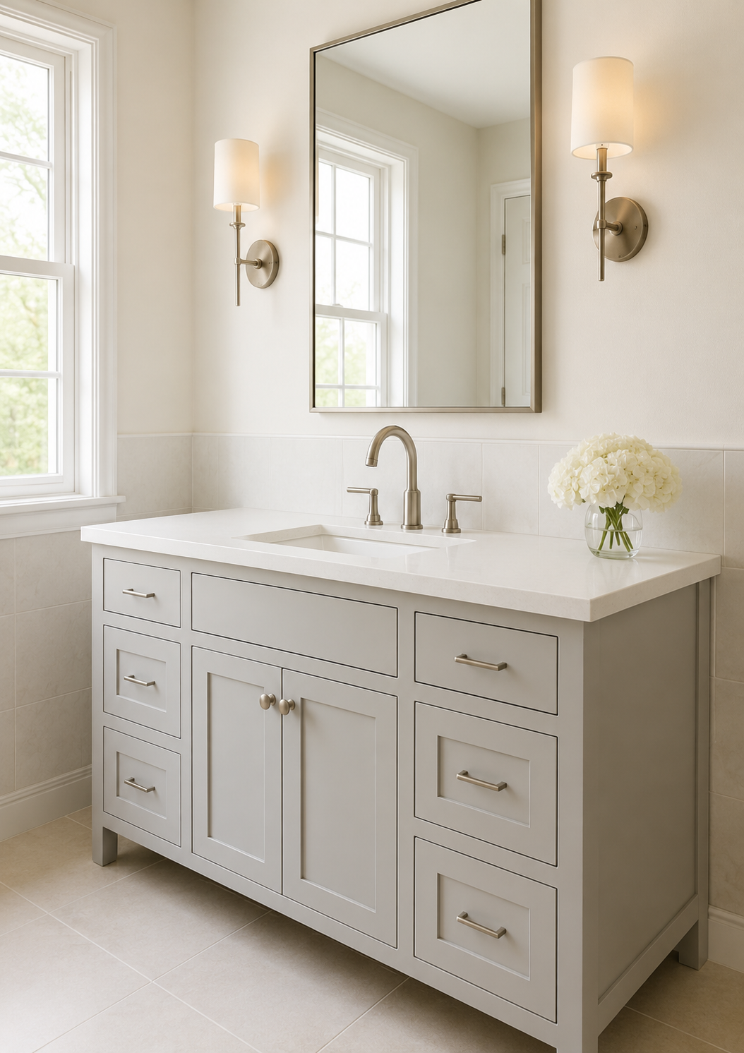 Ouch Cart Modern White Bathroom Vanity Cabinet OUCH CART