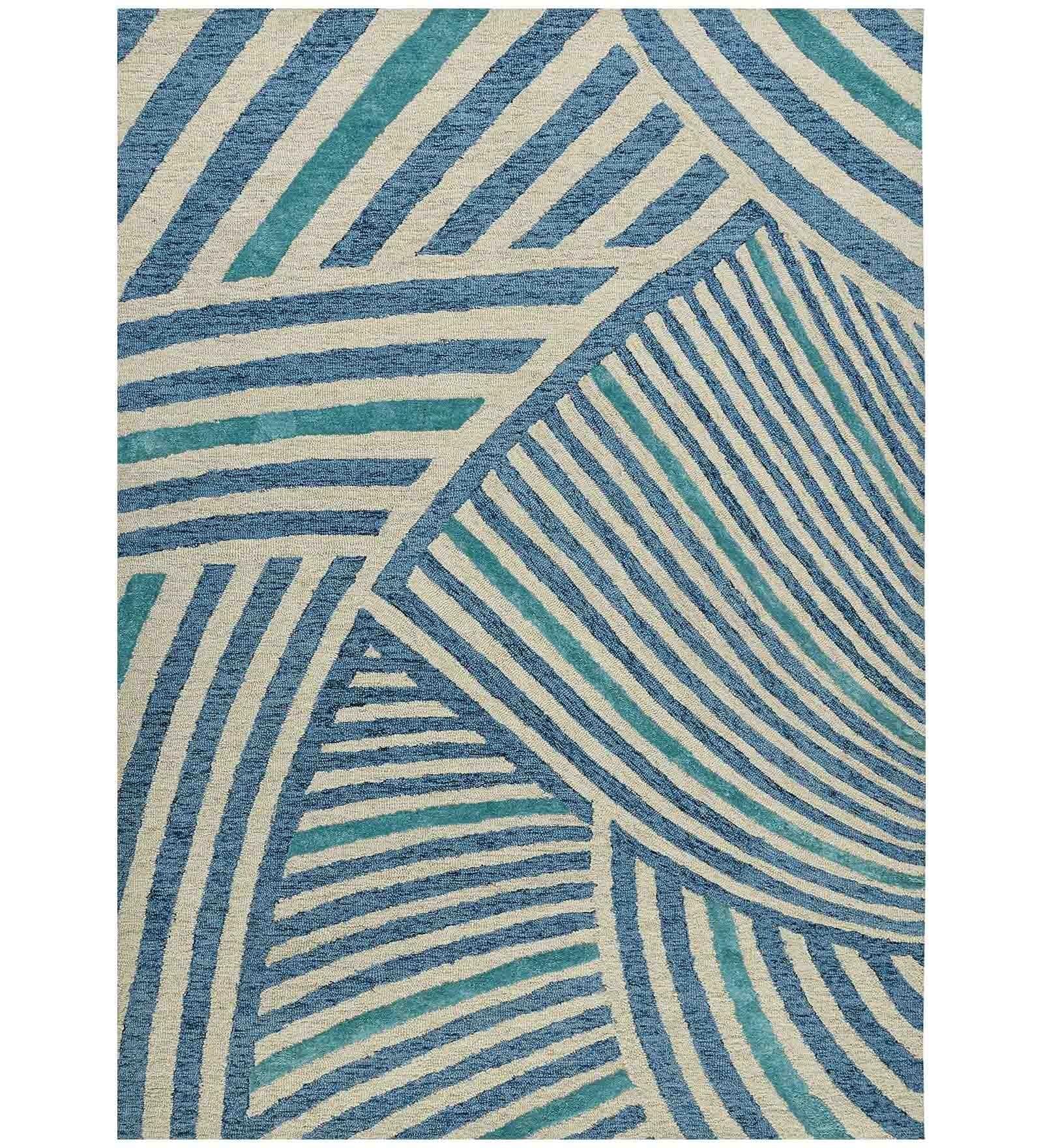 IVORY Wool & Viscose Canyan 4x6 Feet Hand-Tufted Carpet - Rug - Ouch Cart