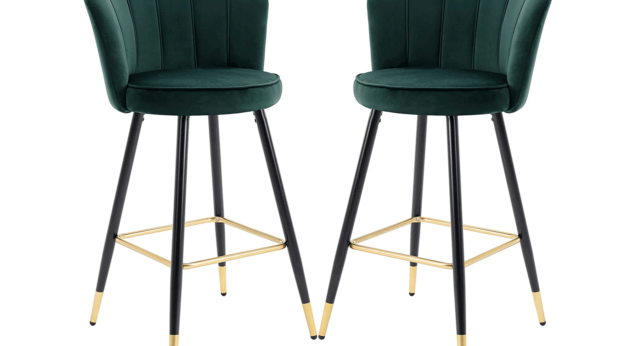 FLOWER COUNTER STOOL Green SET OF 2 - Ouch Cart