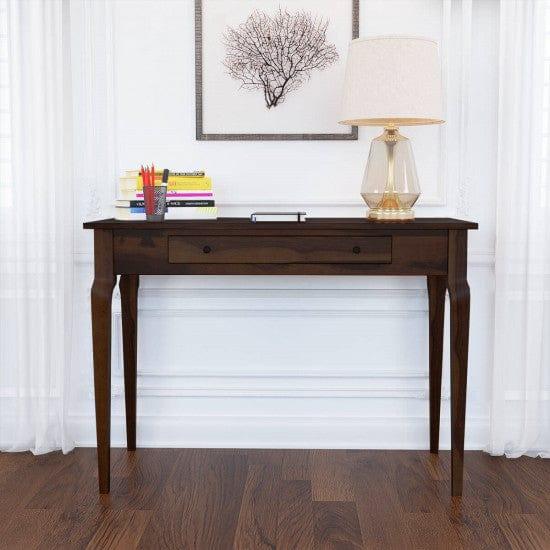 Solid Sheesham Wood Modern Console Table (Standard, Walnut Finish) - Ouch Cart