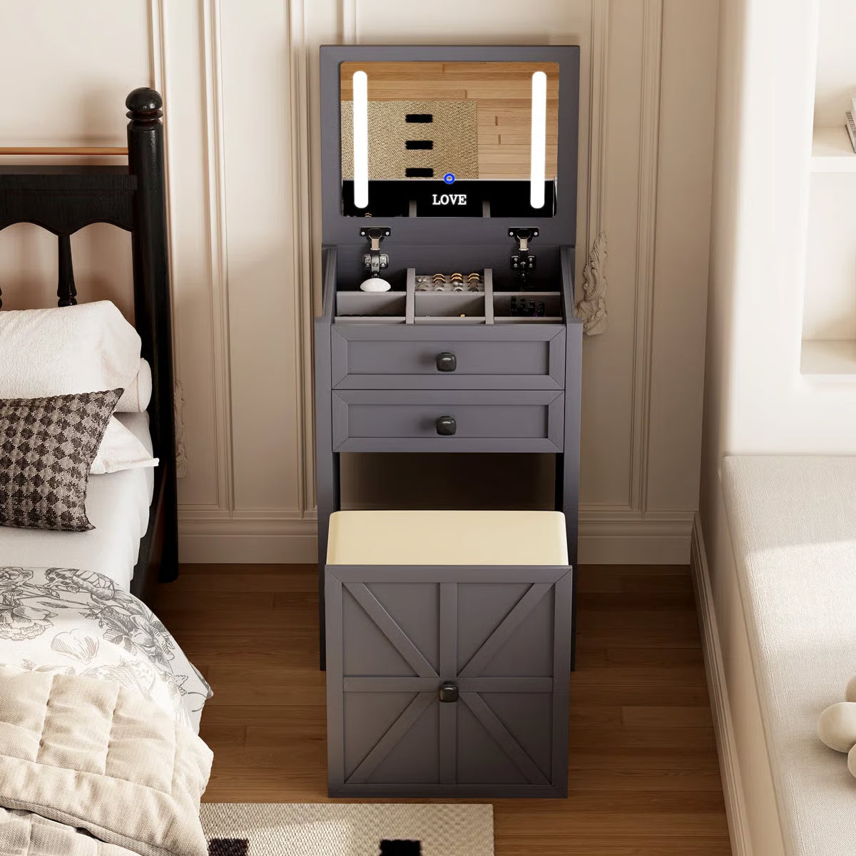 Rozelle Modern Vanity Table for Bedroom- OUCH CART | Dressing table