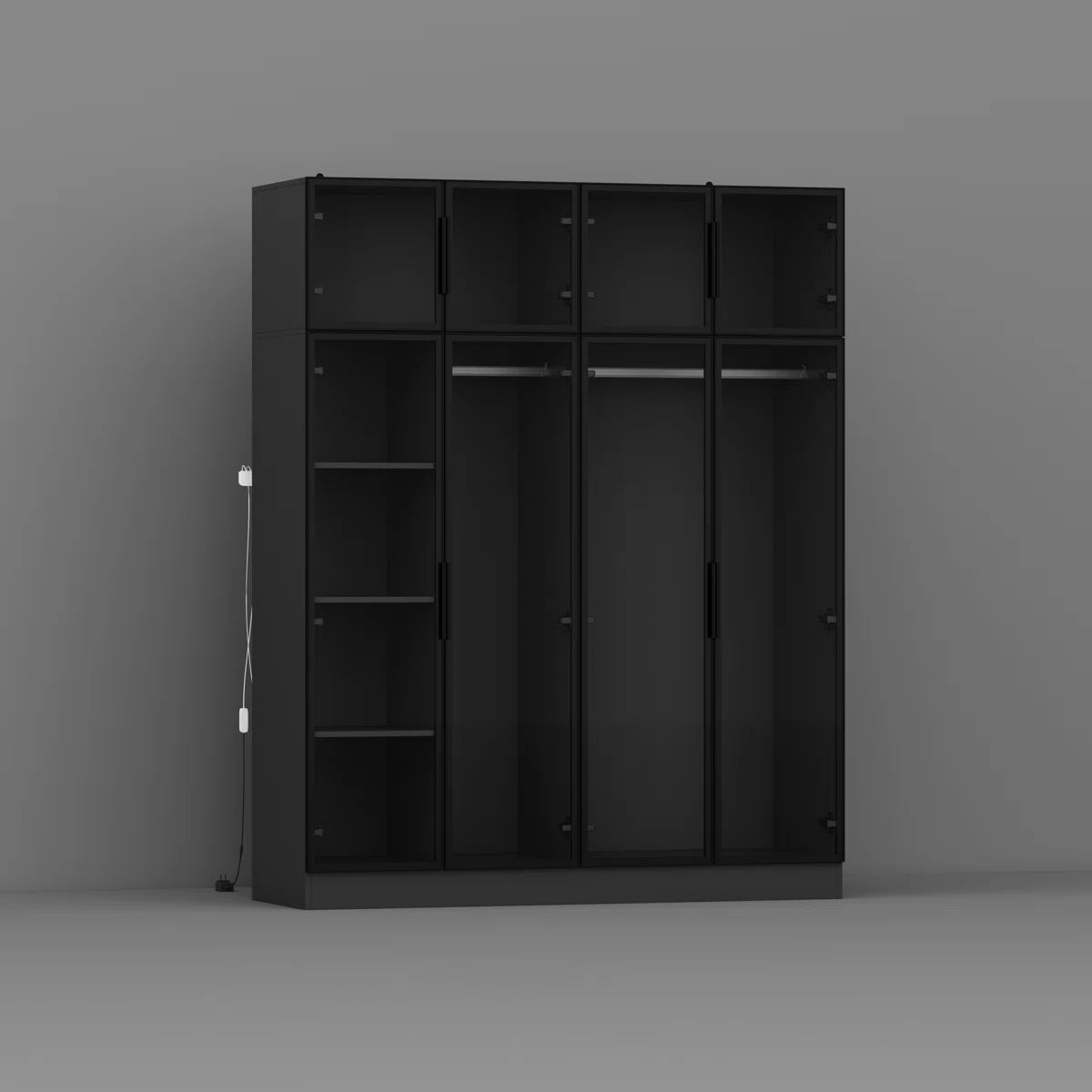Caldeira Solid Wood Armoire – Contemporary Wardrobe for Bedroom OUCH CART