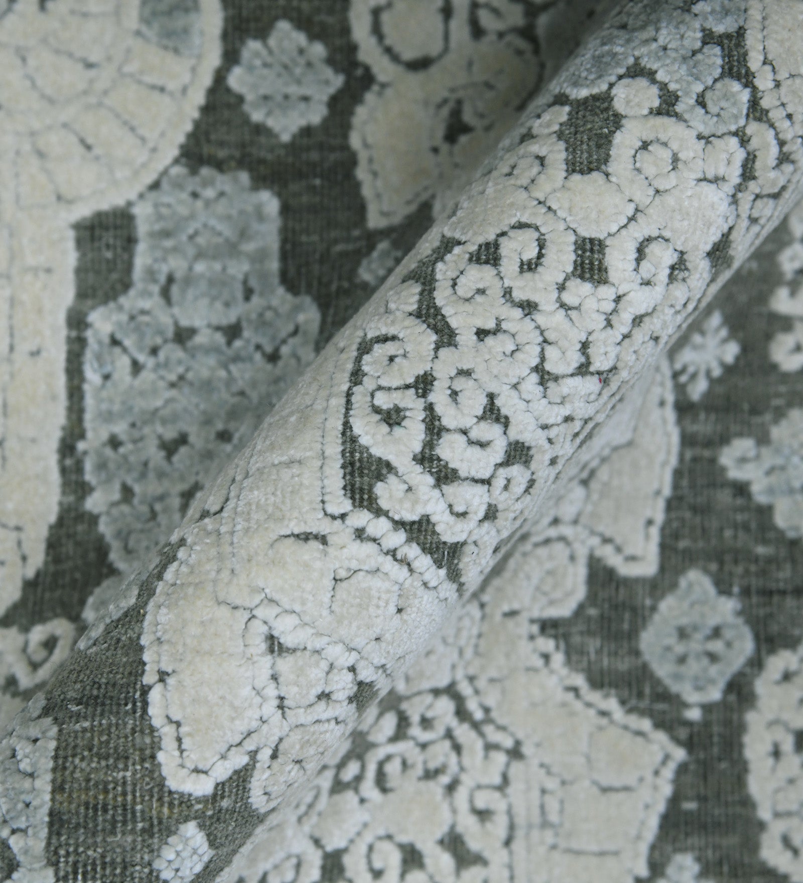 Euphoria Transitional Pattern Hand Knotted Rectangle Anti-Skid Designer Carpet, Prayer Rug For Office Cabins, Small Living Spaces - 4'x6'