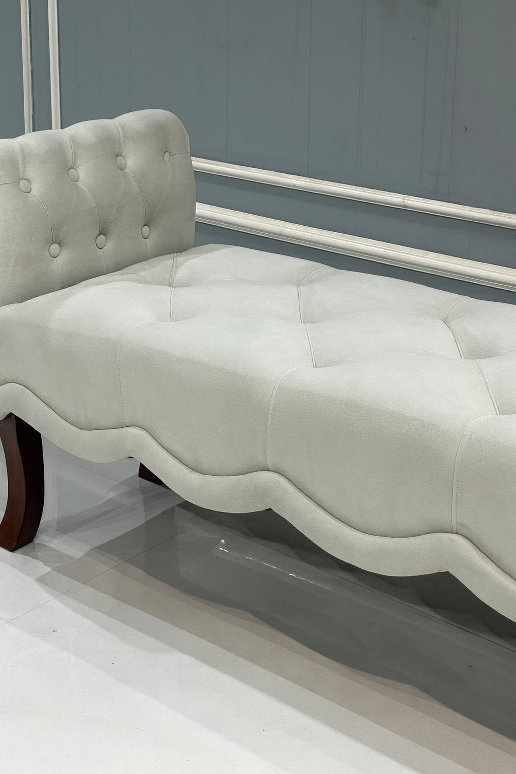 Modern Upholstered Tufted Button Bench for Bedroom,Entryway Living Room Soft Padded Seat-Navy