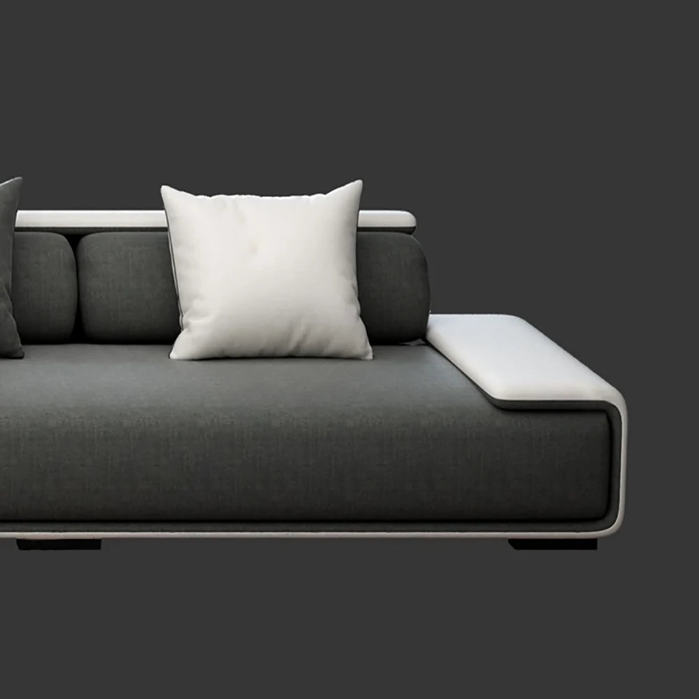 Modern L-Shaped Sectional Sofa | Luxury Upholstered Corner Couch with Cushions | Contemporary Living Room Sofa Ouch Cart