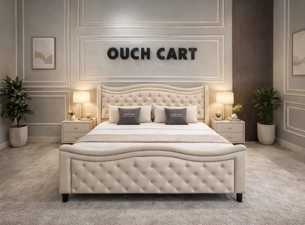 52'' High Headboard Down Upholstered Bed