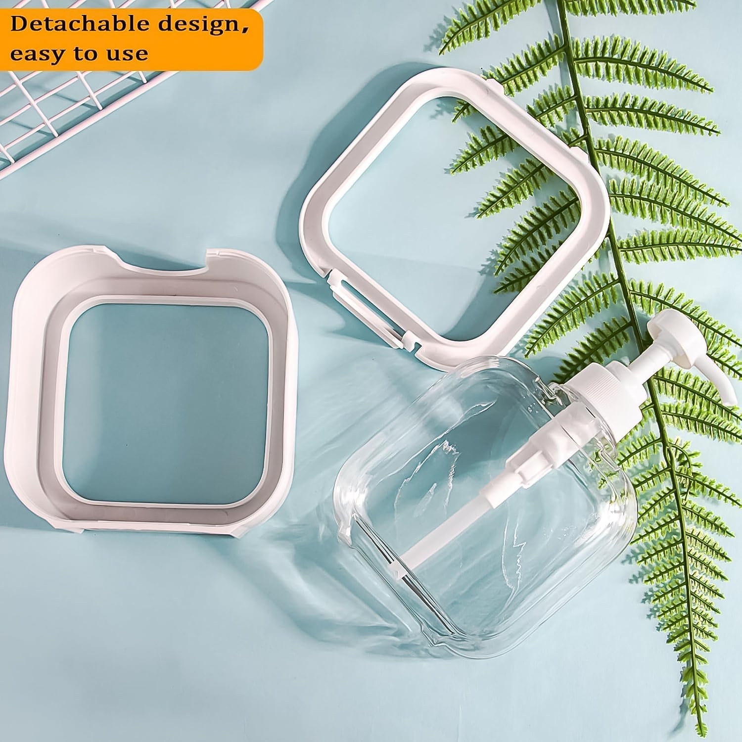 Snap Sink Dispenser Plastic Clear Empty Pump Lotion Bottles (1 Set) Wukusy