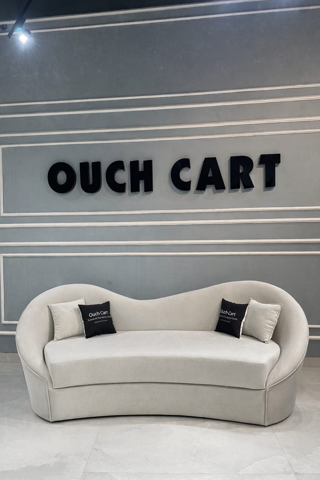 Ryan Gray Velvet Upholstered Sofa 3-Seater Sofa Solid Wood Frame