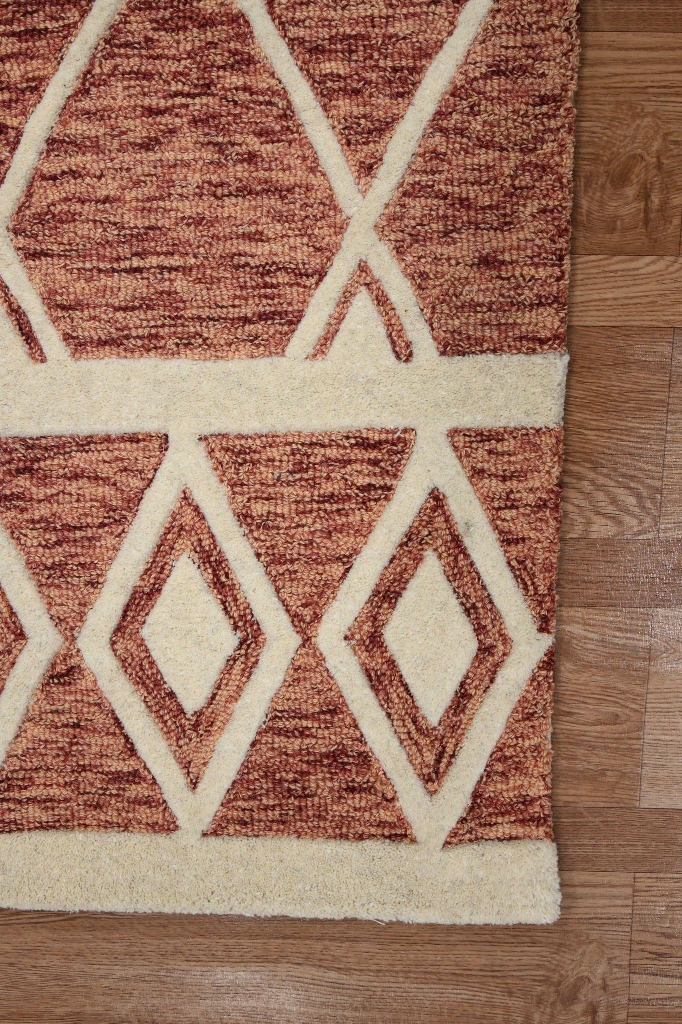 Rust Wool Vista 8X10 Feet Hand-Tufted Carpet - Rug - Ouch Cart
