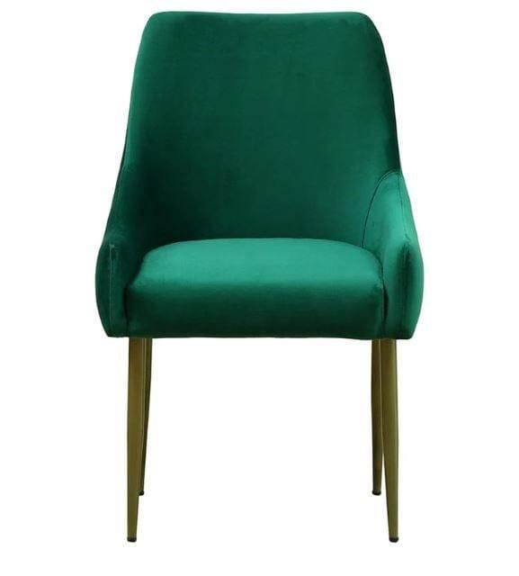 Stalley Metal Chair In Velvet Green colour - Ouch Cart