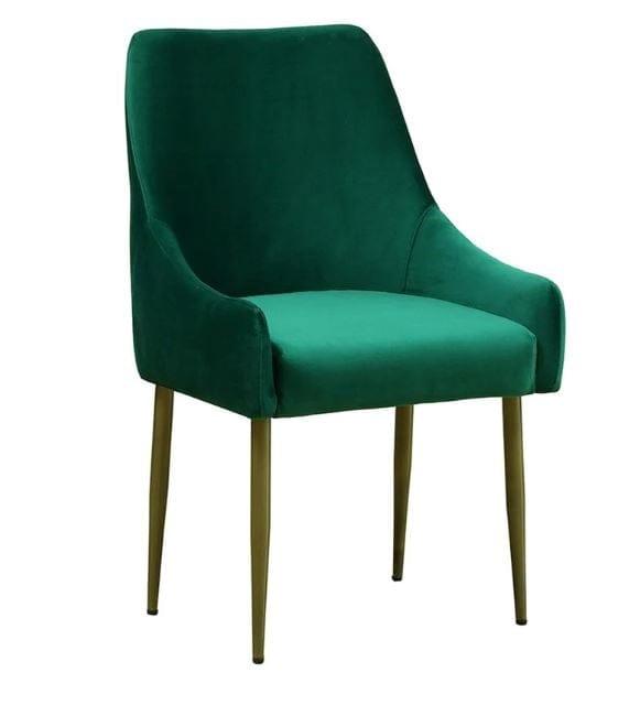 Stalley Metal Chair In Velvet Green colour - Ouch Cart