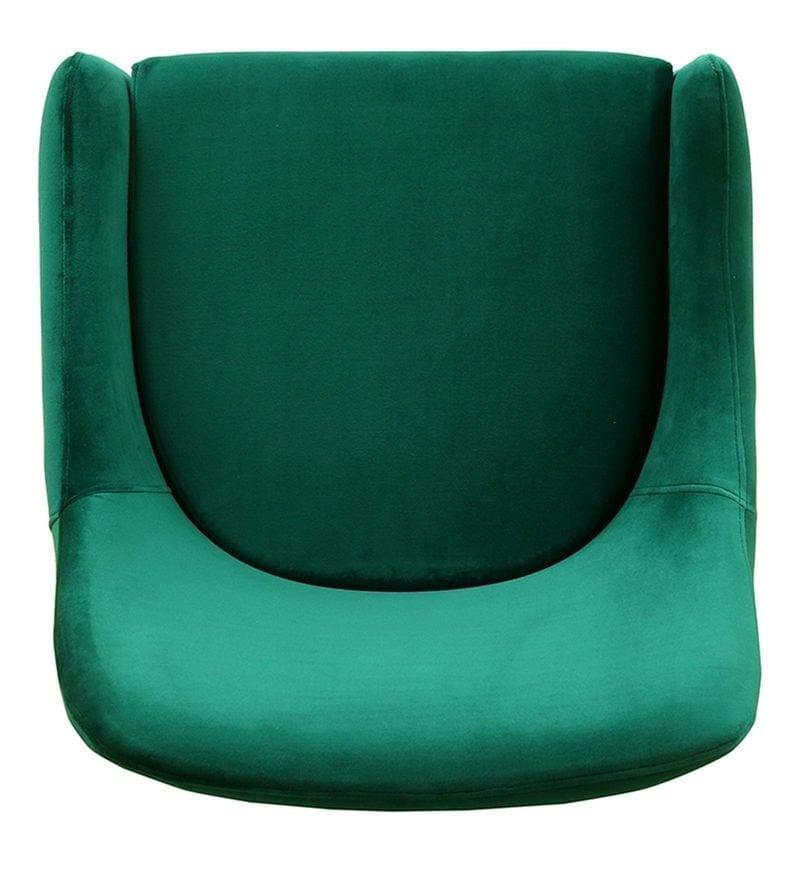 Stalley Metal Chair In Velvet Green colour - Ouch Cart