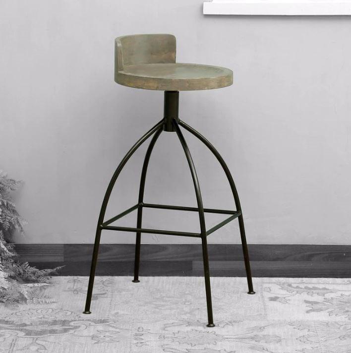Borila Mango Wood Bar Stool In Natural Finish - Ouch Cart