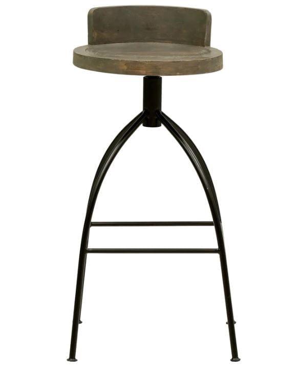 Borila Mango Wood Bar Stool In Natural Finish - Ouch Cart