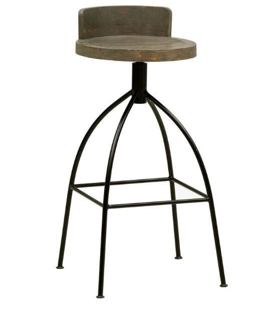 Borila Mango Wood Bar Stool In Natural Finish - Ouch Cart