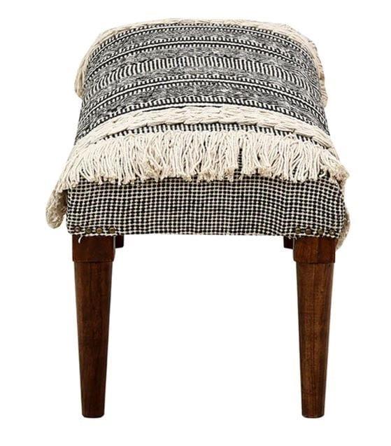 Archer Mango Wood Bench In Cotton Multicolour - Ouch Cart