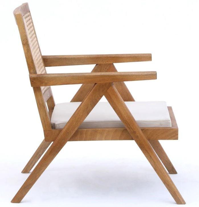 Cane Mango Wood Chair In Brown colour - Ouch Cart | Armchair | Wingchair