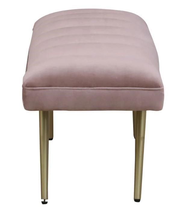 Dextro Metal Bench In Velvet Pink Colour - Ouch Cart