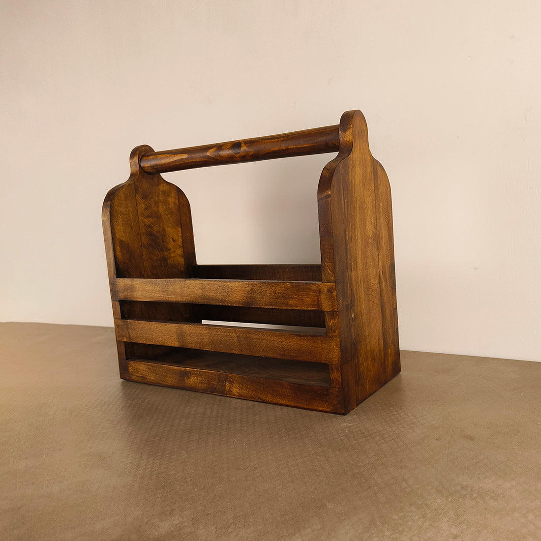 ADORA Wooden Bottle & Cutlery Holder