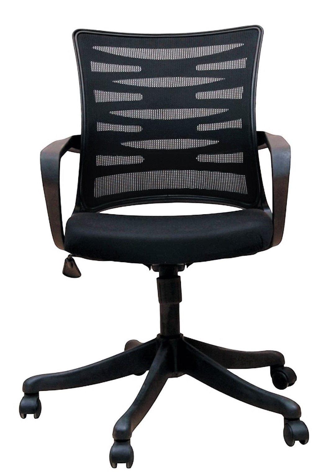 Adiko Zigzag Mesh chair in Black - Ouch Cart | Office chair | Study chair | Executive chair