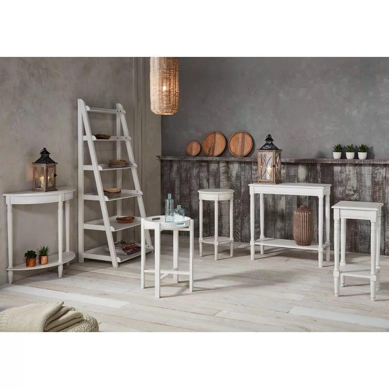 Wooden Round Coffee Table, End Table, Plant Stand/Table, Side Table for Living Room, Bedroom, Library, Balcony - Ouch Cart