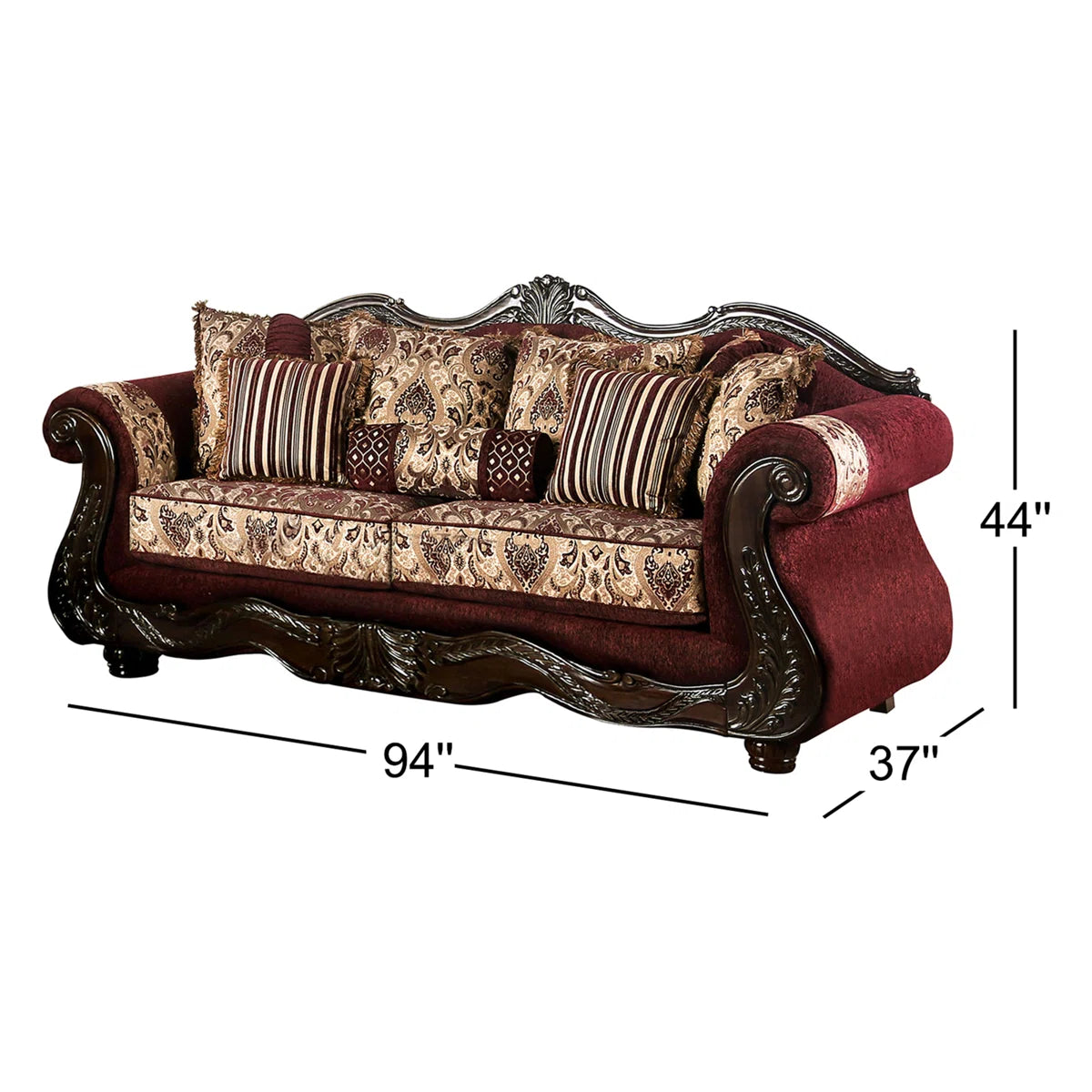Accime 94'' Upholstered Sofa (set of 2 )