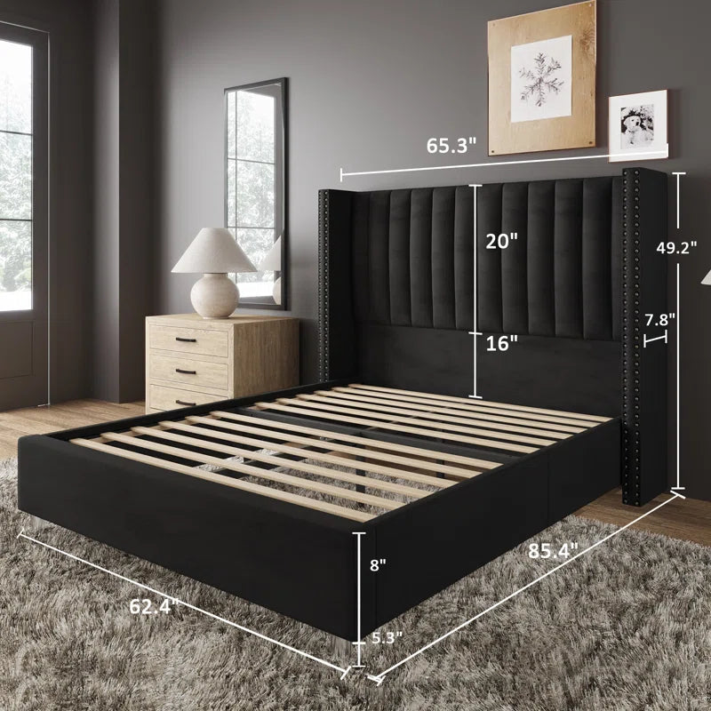 Addesyn Upholstered Platform Bed OUCH CART